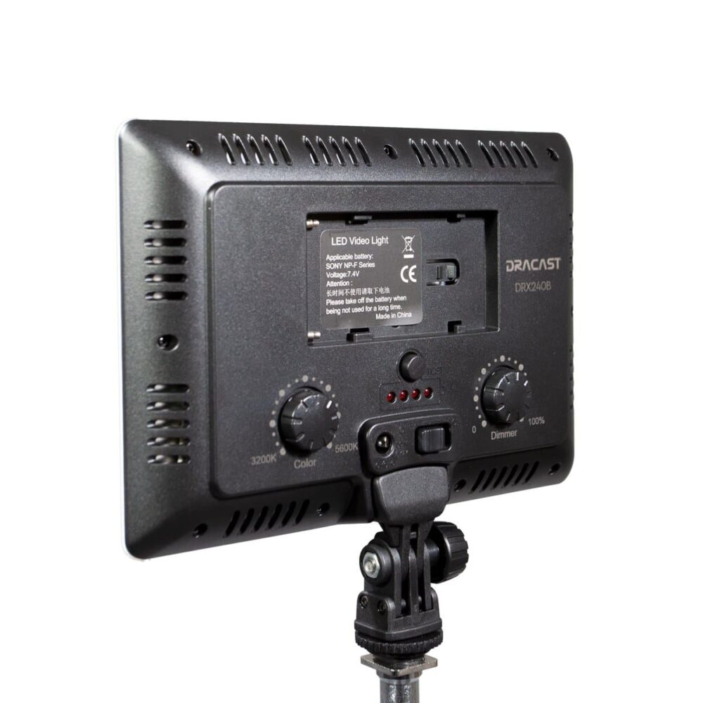 DRACAST X Series LED240 Bicolor On Camera LED Video Light (15W)