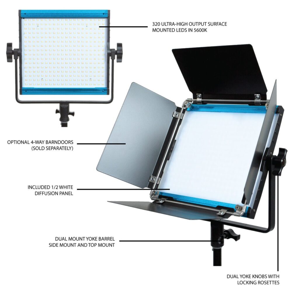 DRACAST X Series LED500 Daylight LED Video Light Panel (35W)