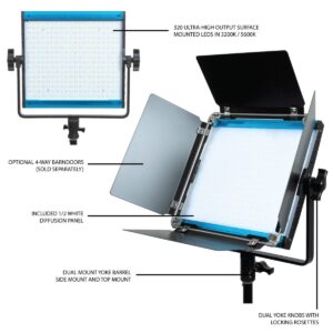 DRACAST X Series LED500 Bi-Color LED Video Light Panel (35W)