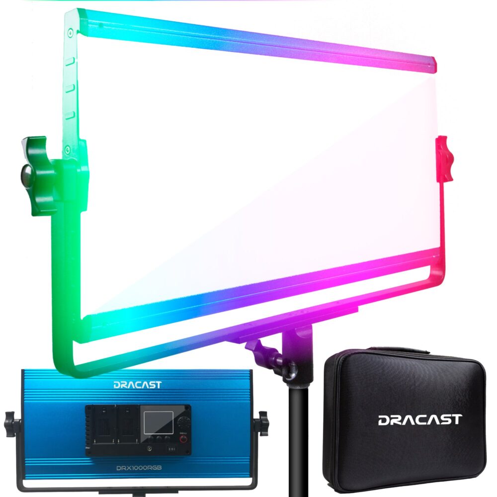 DRACAST X Series LED1000 RGBWW LED Video Light Panel (70W)