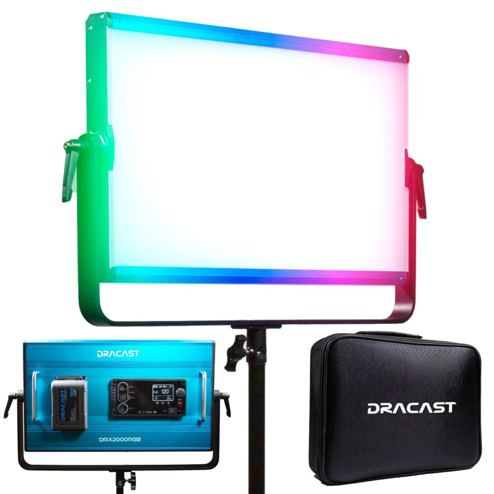 DRACAST X Series LED2000 RGBWW LED Video Light Panel (130W)