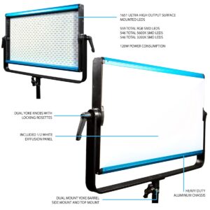 DRACAST X Series LED2000 RGBWW LED Video Light Panel (130W)