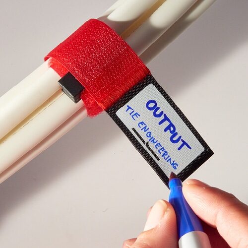 1" x 14.5" RIP-TIE Rip-Lock CableWrap with Write-On Pull Tab, 10 Pack, BLACK