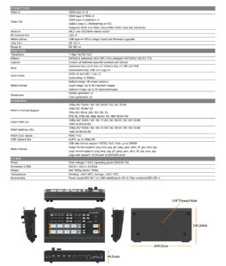 AVMATRIX HVS0402U micro 4 channel HDMI live streaming video switcher