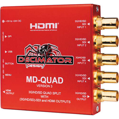 DECIMATOR MD-QUAD v3 SDI quad split multi-viewer