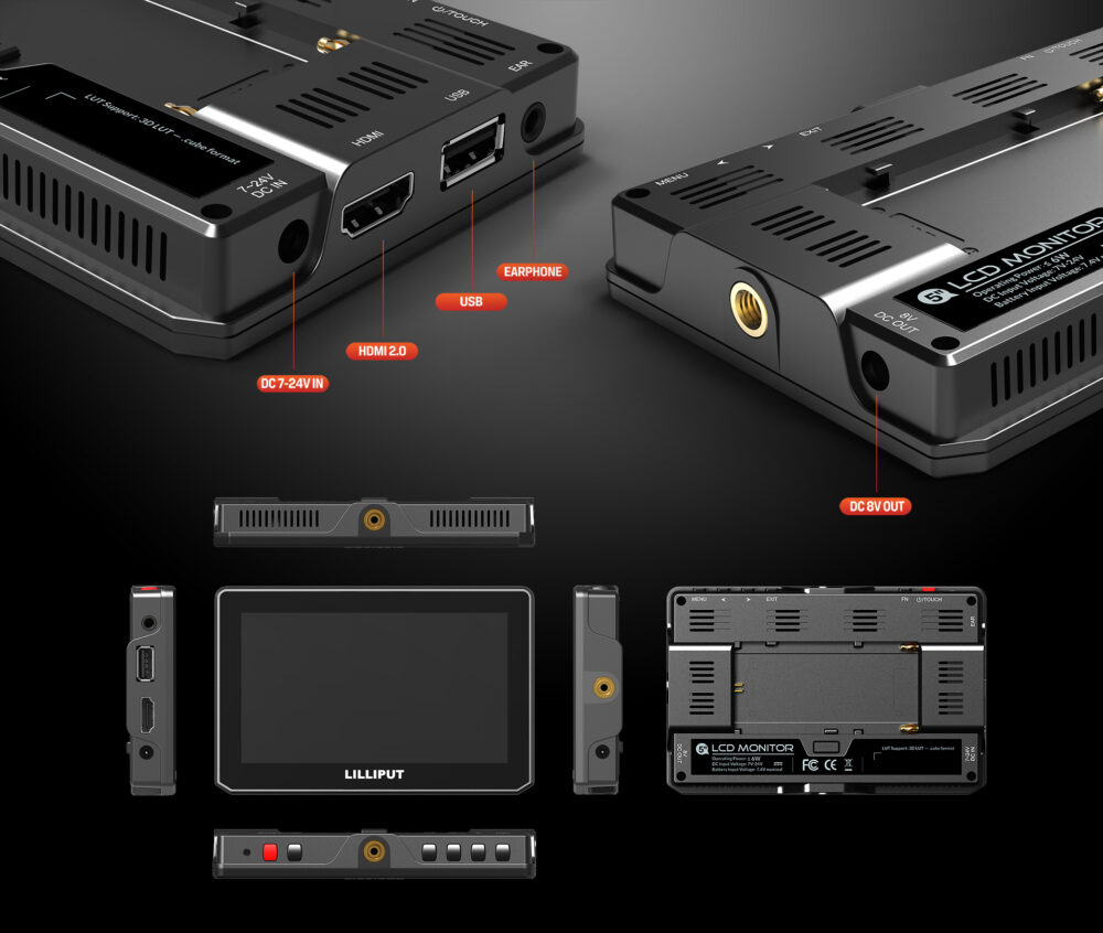 5" LILLIPUT T5 puutetundlik HDMI monitor