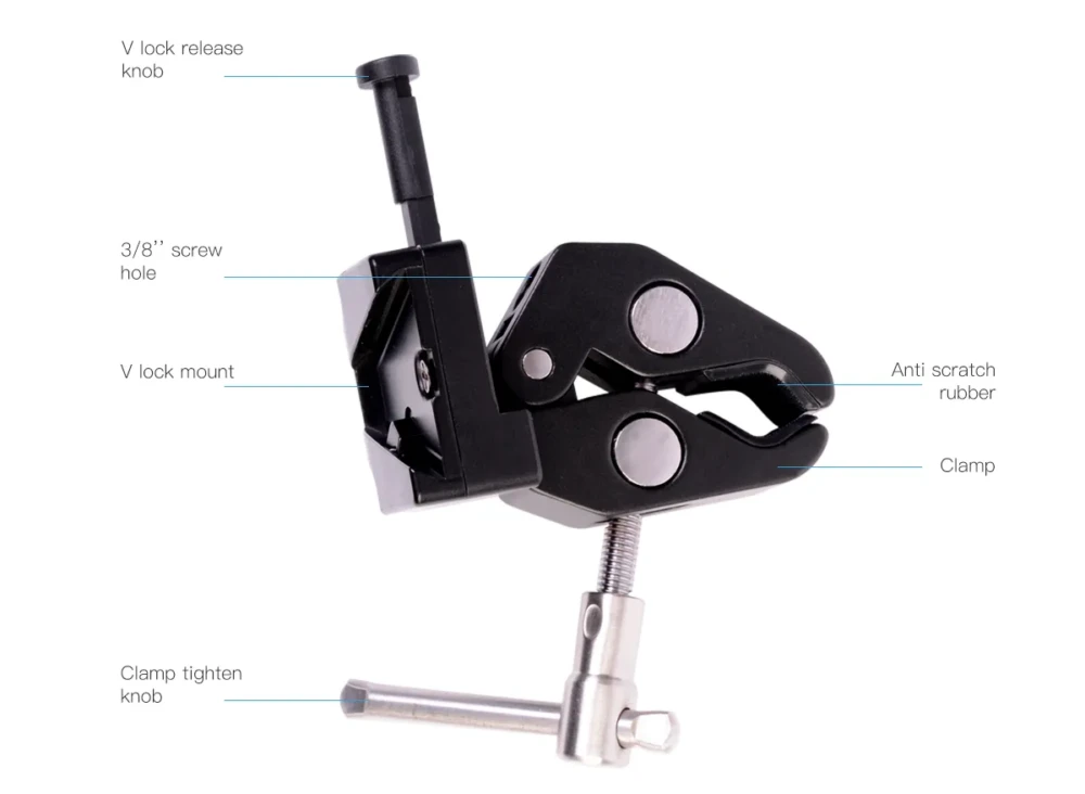 V-mount akukinnitus