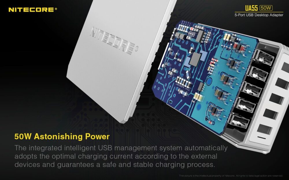 NITECORE UA55 5-Port USB desktop adapter