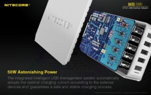 NITECORE UA55 5-Port USB desktop adapter