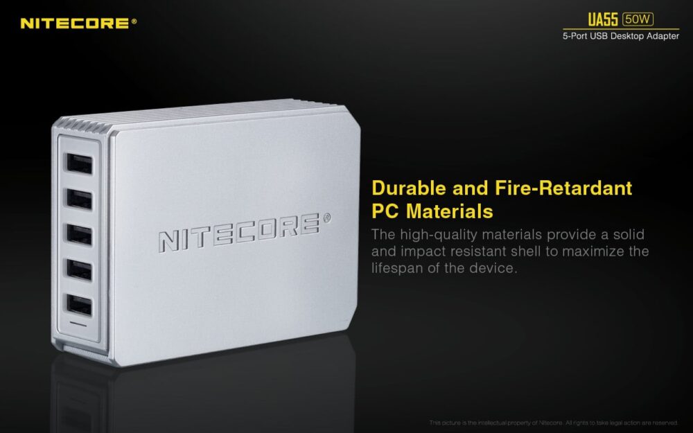 NITECORE UA55 5-Port USB desktop adapter