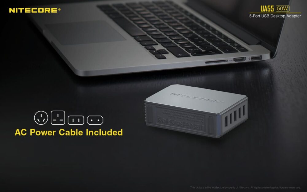 NITECORE UA55 5-Port USB desktop adapter