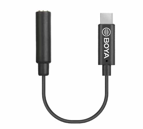 BOYA BY-K4 3.5mm TRS (female) to Type-C (male) audio adapter