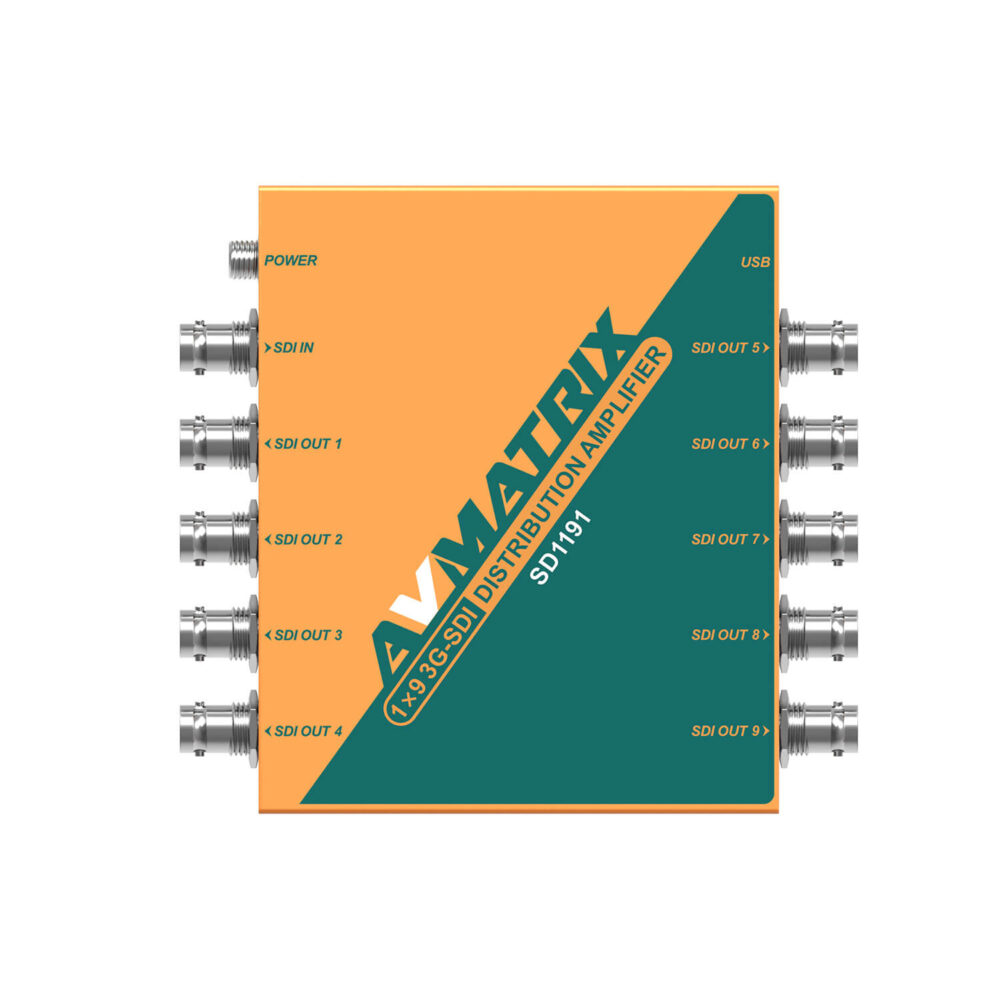 AVMATRIX SD1191 1×9 SDI reclocking distribution amplifier