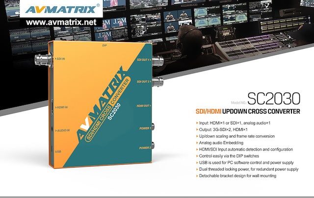 AVMATRIX SC2030 3G-SDI/ HDMI scaling cross converter