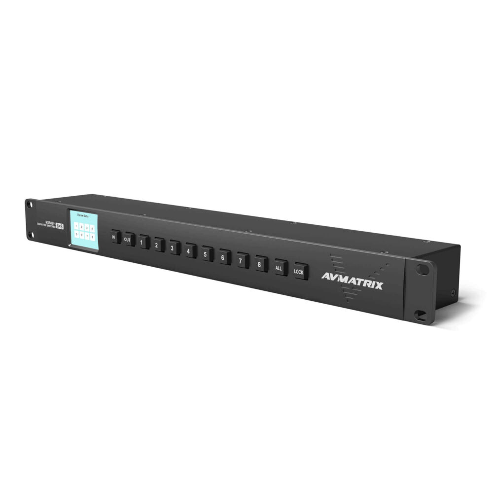 AVMATRIX MSS0811 1RU 8×8 3G-SDI matrix switcher