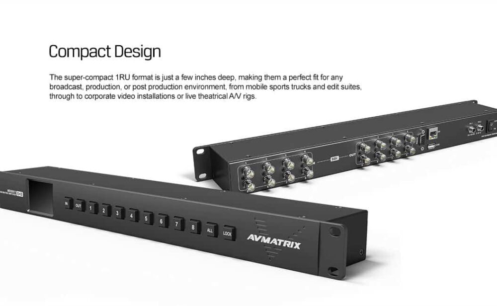 AVMATRIX MSS0811 1RU 8×8 3G-SDI matrix switcher