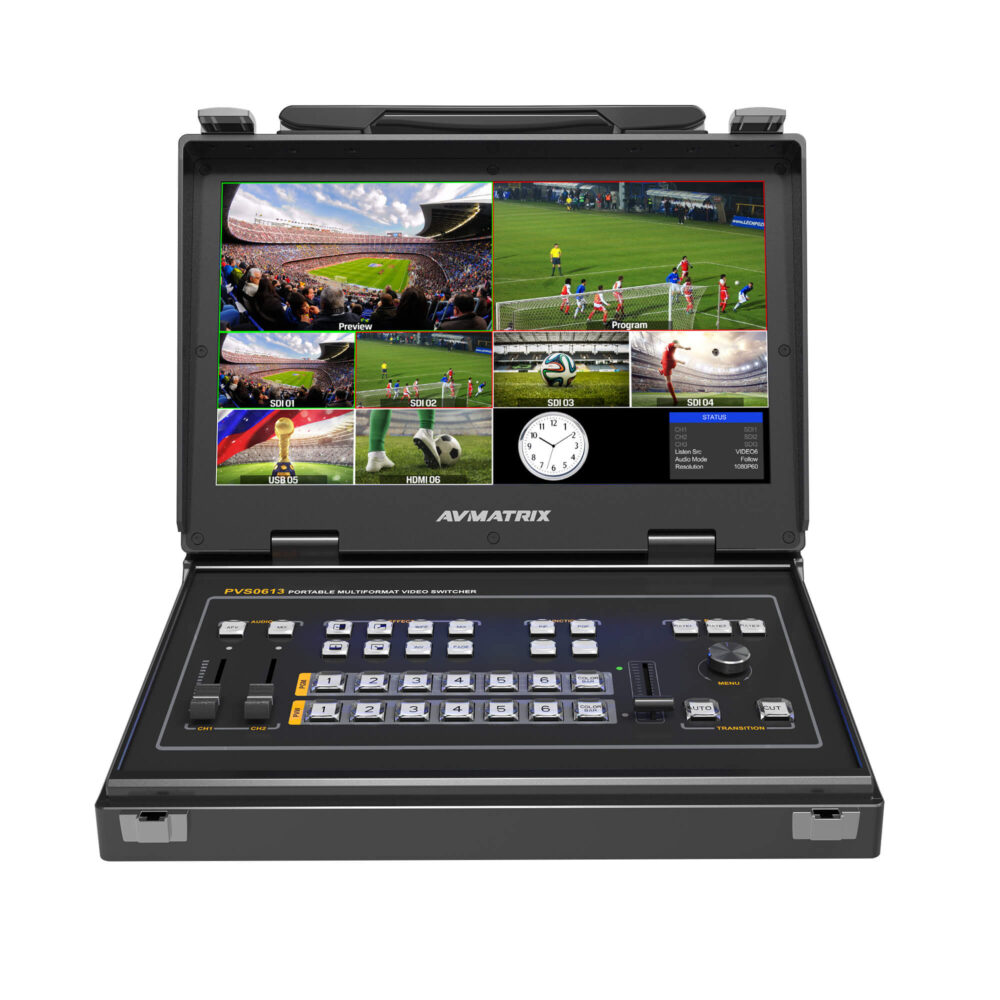 AVMATRIX PVS0613U portable 6ch SDI/HDMI multi-format streaming video switcher