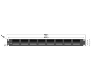 2" LILLIPUT RM-0208S 1RU rackmount 8 monitor panel system, 3G-SDI