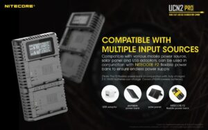 Nitecore UCN2 PRO akulaadija CANON LP-E6N akudele, USB