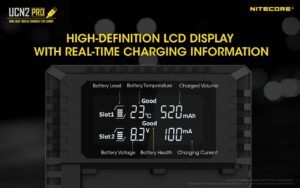 Nitecore UCN2 PRO akulaadija CANON LP-E6N akudele, USB