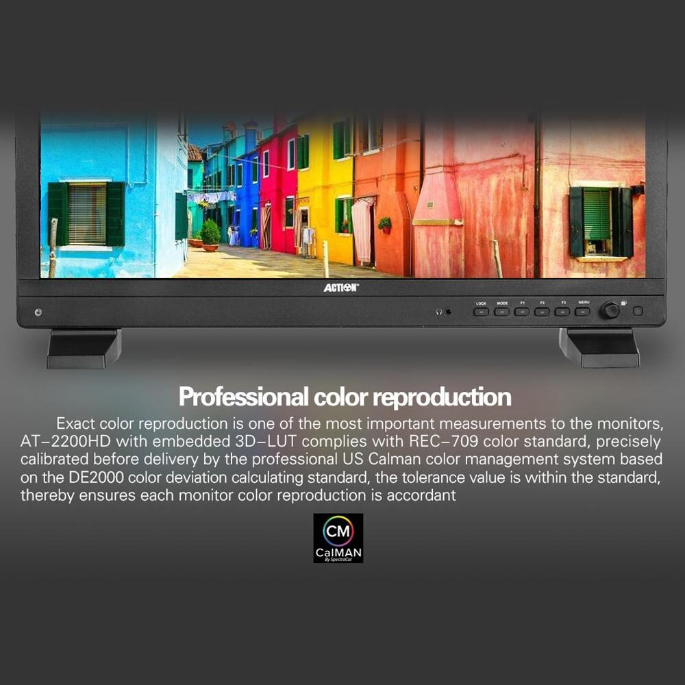 21.5” RUIGE AT-2200HD 3G-SDI HDMI broadcast monitor with armor case
