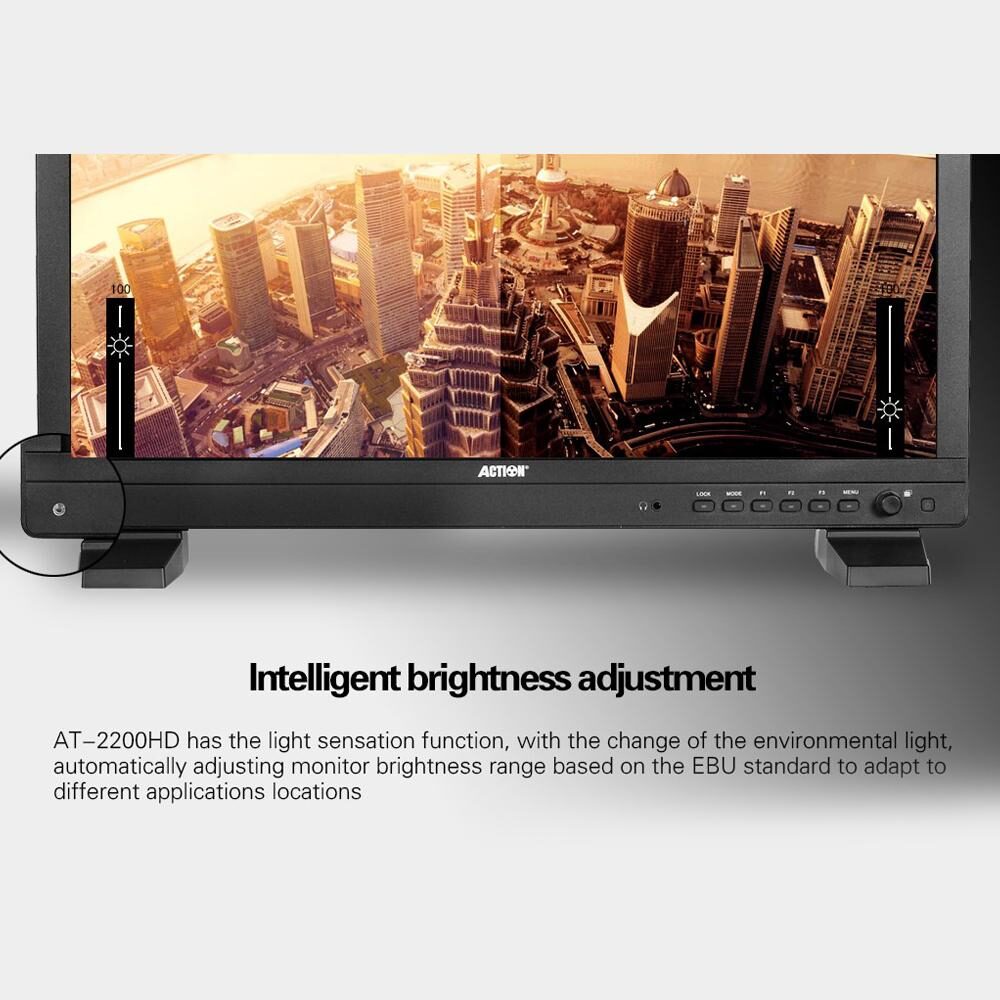 21.5” RUIGE AT-2200HD 3G-SDI HDMI broadcast monitor with armor case