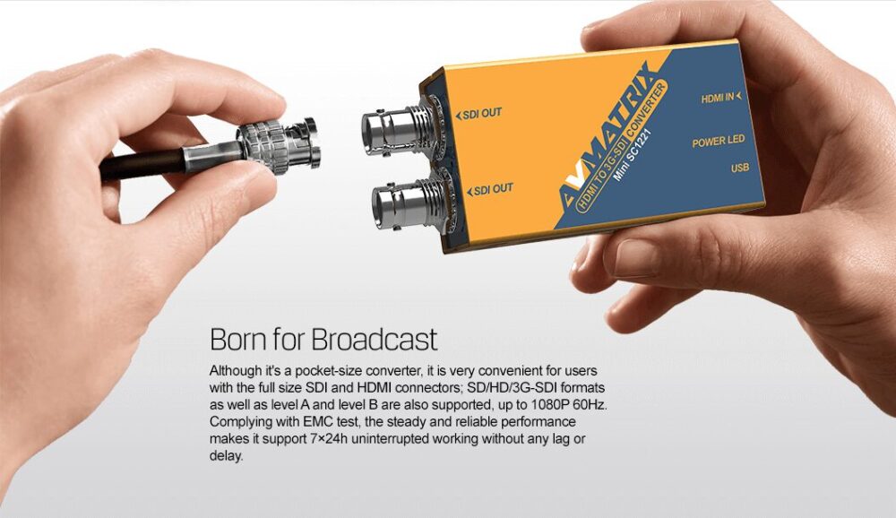 AVMATRIX SC1221 HDMI to 3G-SDI mini converter