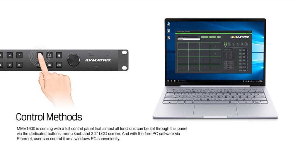 AVMATRIX MMV1630 multiviewer 16ch / matrix switcher 16x16