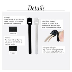 1/4" x 3.5" RIP-TIE Mini, 7-pack, BLACK