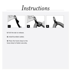 1" x 6" RIP-TIE CableCarrier with Black Carabiner, 2 Pack, BLACK