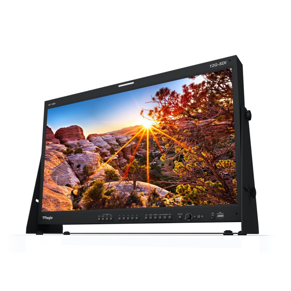 24" TVLOGIC LUM-242H DCI-UHD monitor, 10 bit IPS LCD, 12-bit processing, 12G-SDI/HDMI