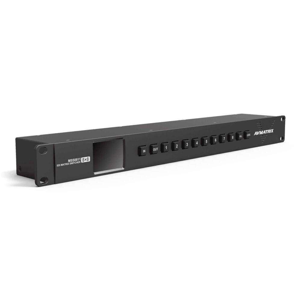 AVMATRIX MSS0811 1RU 8×8 3G-SDI matrix switcher