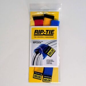 RIP-TIE Rip-Lock takjapael kaabliside, 25mm x 114/165/241mm, 3-pakk, PUNANE, KOLLANE, SININE