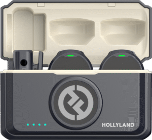 HOLLYLAND Lark M2 Camera - Wireless Lavalier Microphone (Duo,ShineCharcoal)