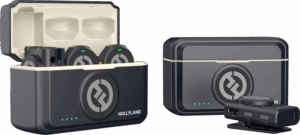 HOLLYLAND Lark M2 Combo - Wireless Lavalier Microphone (Duo,ShineCharcoal)