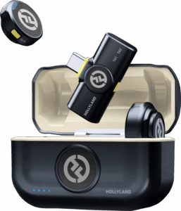 HOLLYLAND Lark M2 USB-C - Wireless Lavalier Microphone with USB-CPlug (Duo,Shine Charcoal)