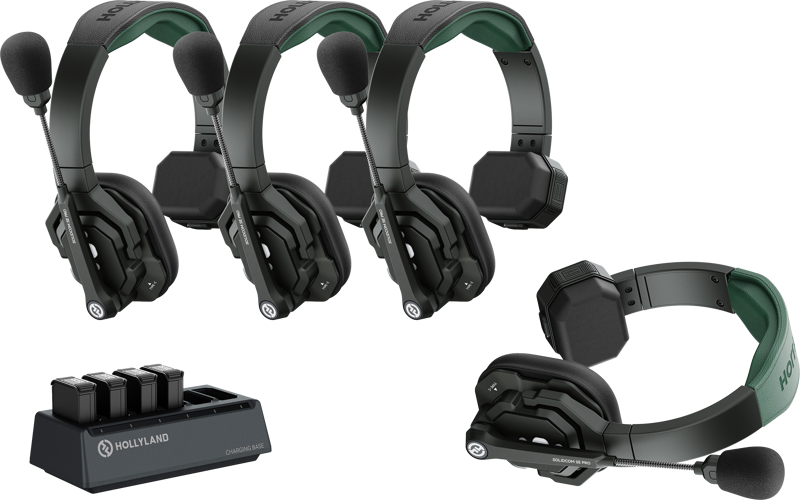 HOLLYLAND Solidcom SE Pro- 4 Person Noise Cancelling Headset Intercom