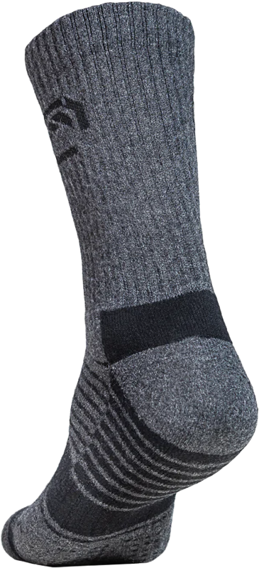 VALLERRET Merino Wool Crew Sock - Grey Winter (size 36-40)