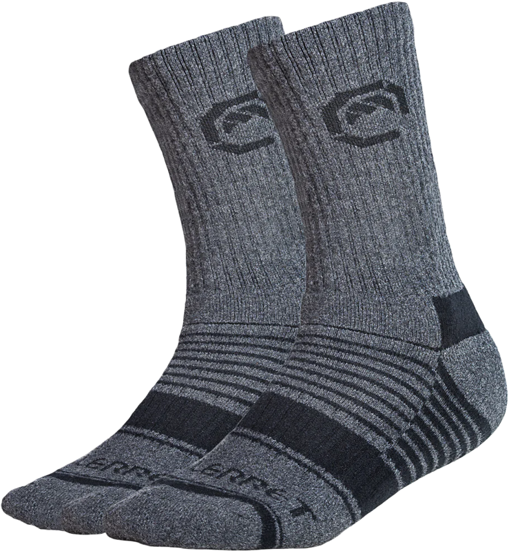 VALLERRET Merino Wool Crew Sock - Grey Winter (size 41-46)