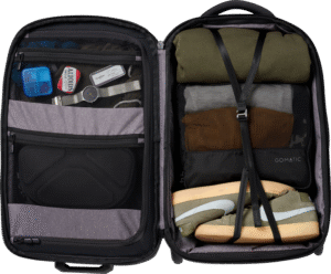 GOMATIC Navigator 37L Wheeled Expandable Carry-On Bag (Black)