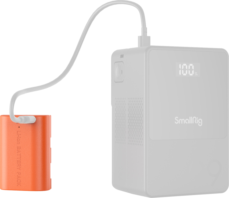 SMALLRIG 4968 LP-E6NH USB-C Rechargeable Camera Battery Orange