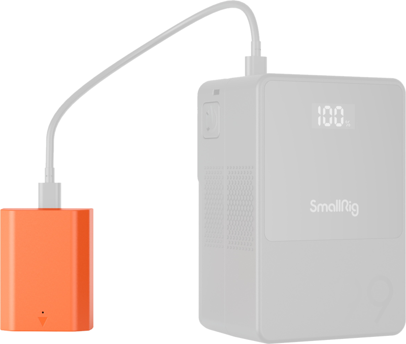 SMALLRIG 4969 NP-FZ100 USB-C Rechargeable Camera Battery Orange