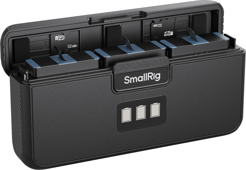 ensuring prolonged usage. The robust PD 27W ultra-fast charging case enables simultaneous full charging of the three fast-charging batteries within just 1.5 hours