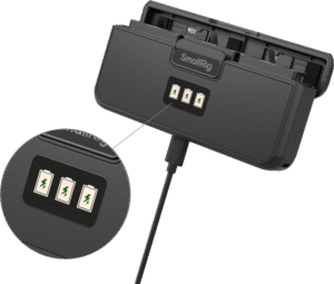 SMALLRIG 4565 GoPro Camera Battery Kit (3pcs + Charger case)