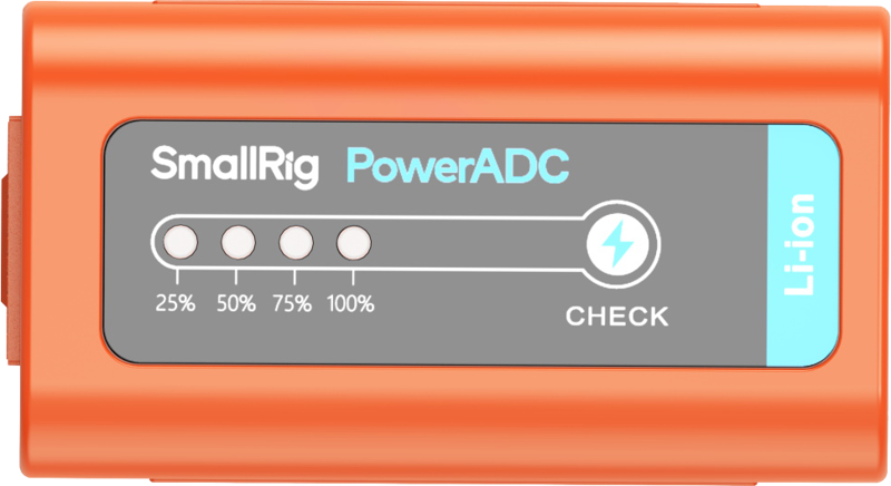 SMALLRIG 4972 NP-F970 USB-C Rechargeable Camera Battery Orange