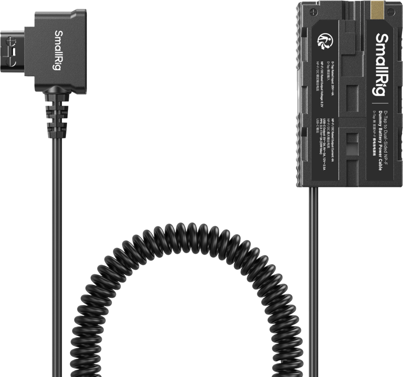 SMALLRIG 4884 D-Tap to Dual-Sided NP-F Dummy Battery Power Cable