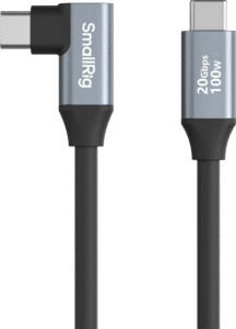 SMALLRIG 4790 USB-C (Straight) to USB-C (Angled) Data Cable 35cm