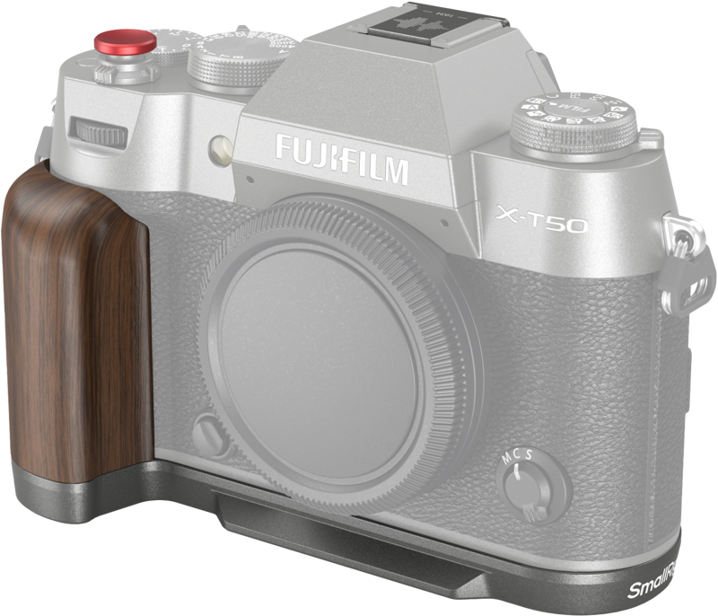 SMALLRIG 4736 Wooden L-Shape Grip for Fujifilm X-T50 Charcoal Silver