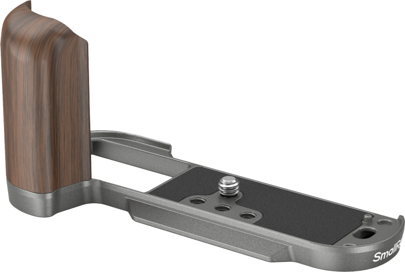 SMALLRIG 4736 Wooden L-Shape Grip for Fujifilm X-T50 Charcoal Silver