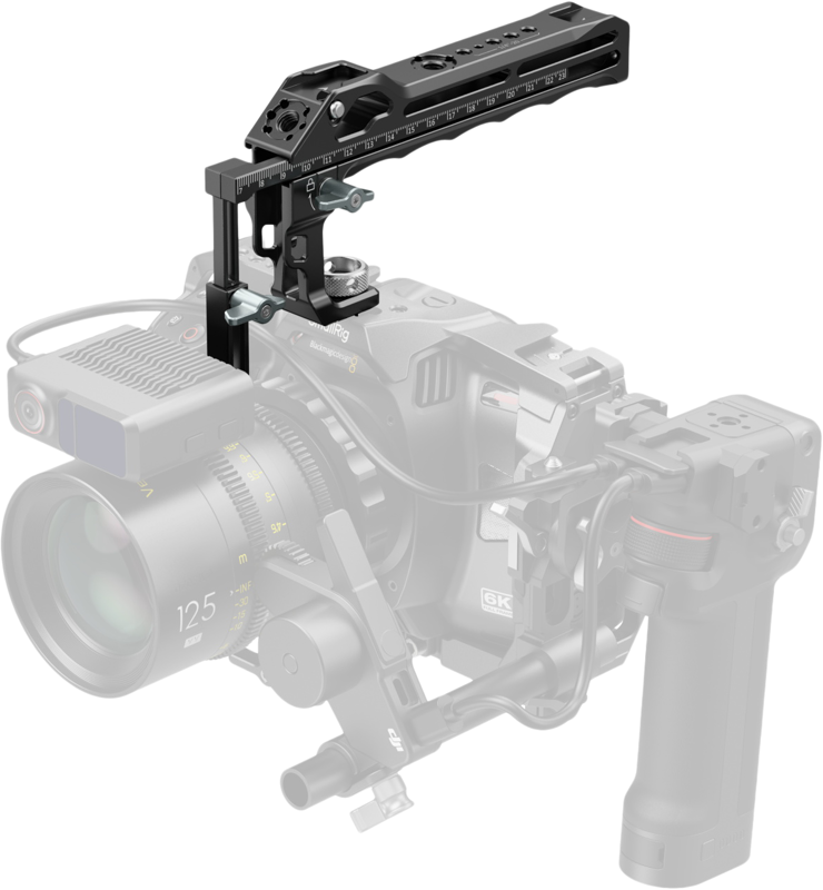 Engineered to enhance the focusing experience with the DJI Focus Pro LiDAR. Its integrated telescoping rail system allows vertical and horizontal adjustments of the LiDAR module for precise positioning near the front of the lens